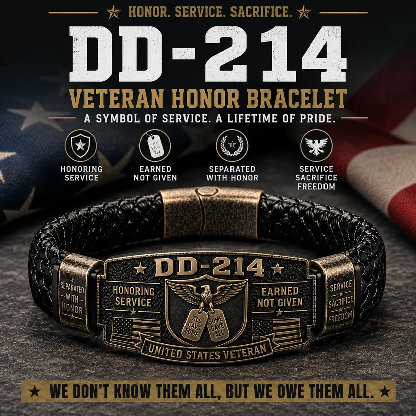 us100% Handmade DD-214 Veteran Honor Bracelet(𝐂𝐡𝐚𝐝 𝐒𝐦𝐢𝐭𝐡 𝐇𝐚𝐧𝐝𝐦𝐚𝐝𝐞®)