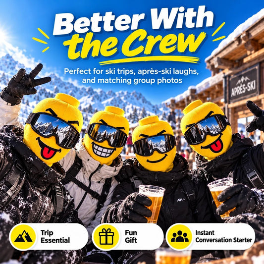 🔥🤣Yellow Blockhead Ski Mask – A Bold and Hilarious Look