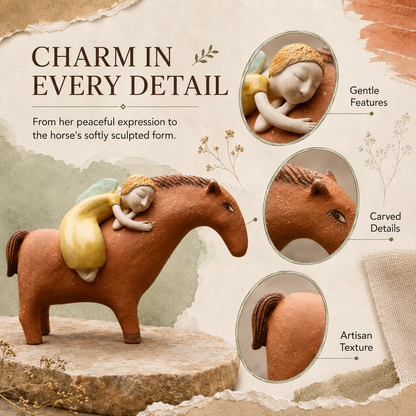 Dreaming Together Girl & Horse Figurine