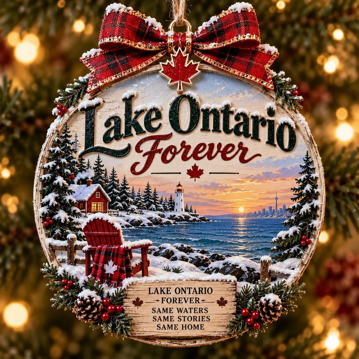 🔥😍Ontario Winter Memories Christmas Ornament — A Lakeside Holiday Keepsake