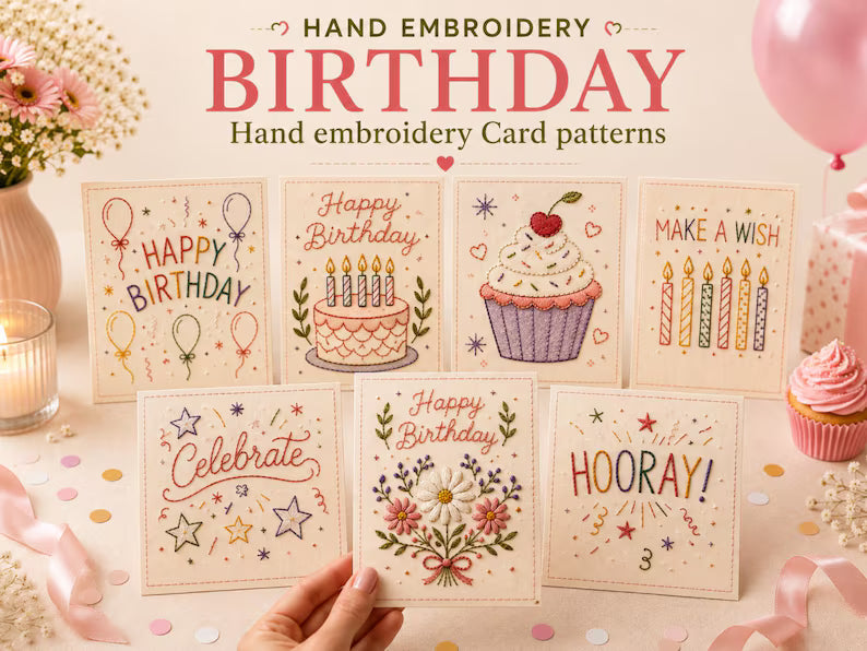 🌲 Christmas Hand Embroidery Card DIY Kit | Stitch Your Way Into the Christmas Spirit ✨ 🎁