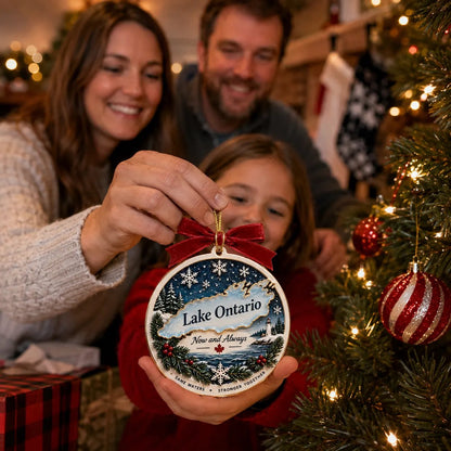 🔥😍Ontario Winter Memories Christmas Ornament — A Lakeside Holiday Keepsake