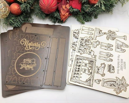 ✝️Handcrafted Nativity Scene Set – A Unique Religious Heirloom
