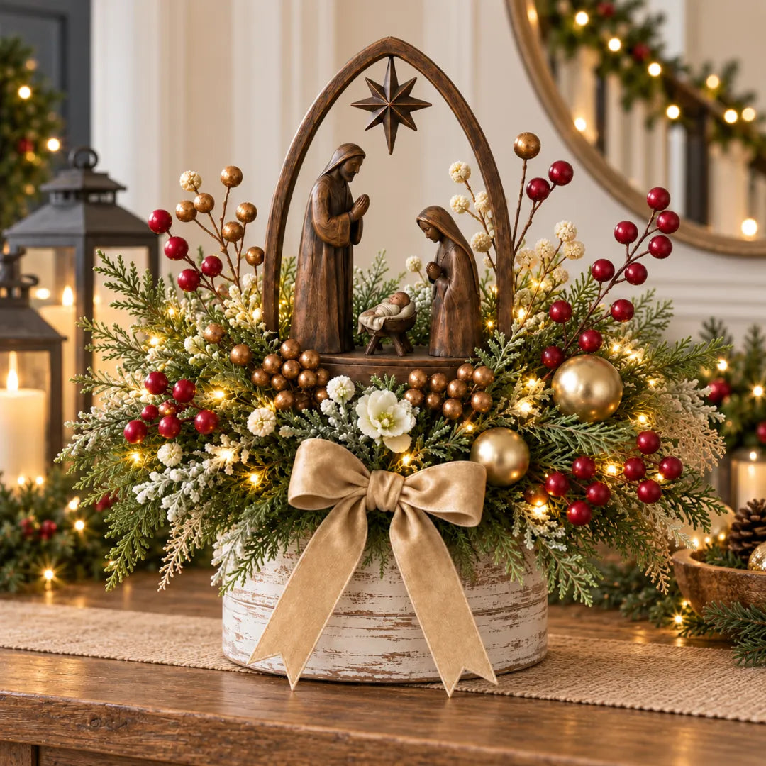 🌸Holy Night Christmas Nativity Display