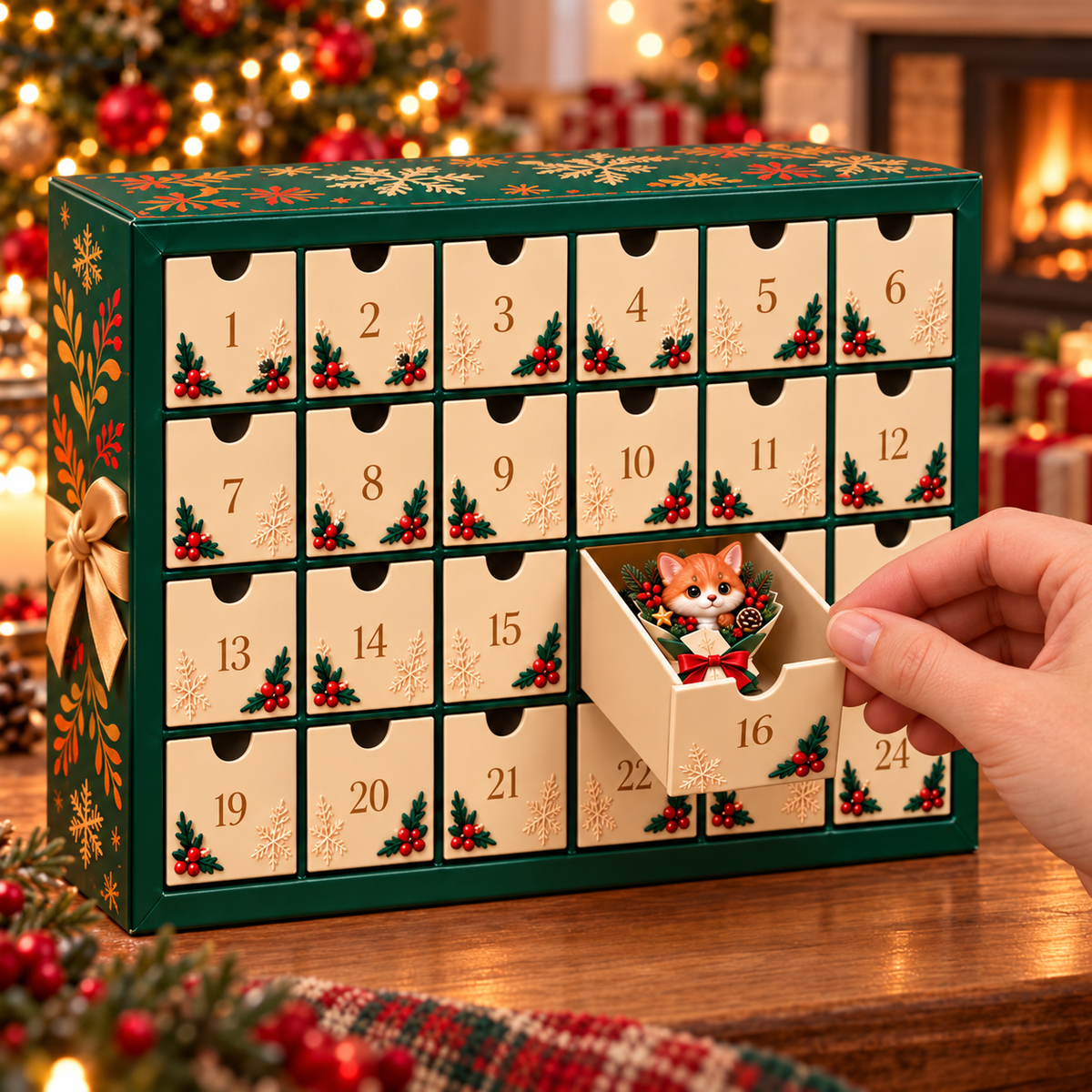 🎄 24 Days of Christmas Critters – Mini Animal Bouquet Advent Calendar