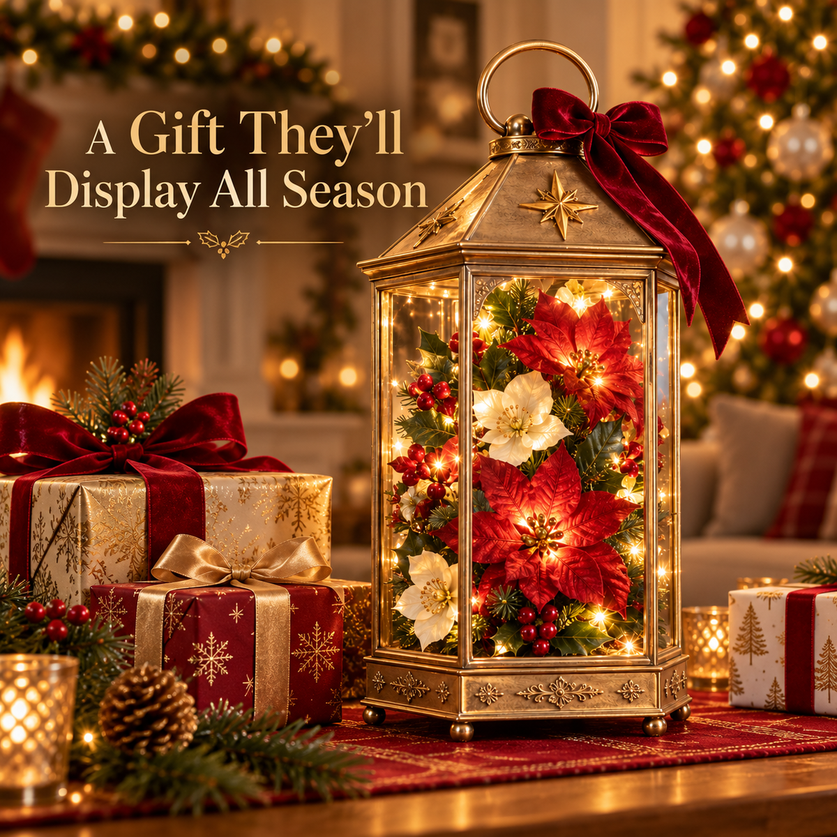 🎄 Christmas Bloom™ Lighted Vintage Lantern
