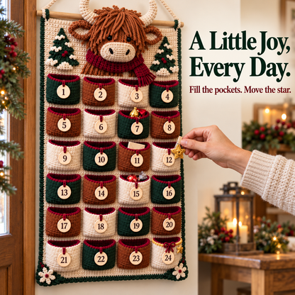 🎄 Christmas Crochet Advent Calendar DIY Kit – 24 Little Surprises, One Cozy Family Tradition