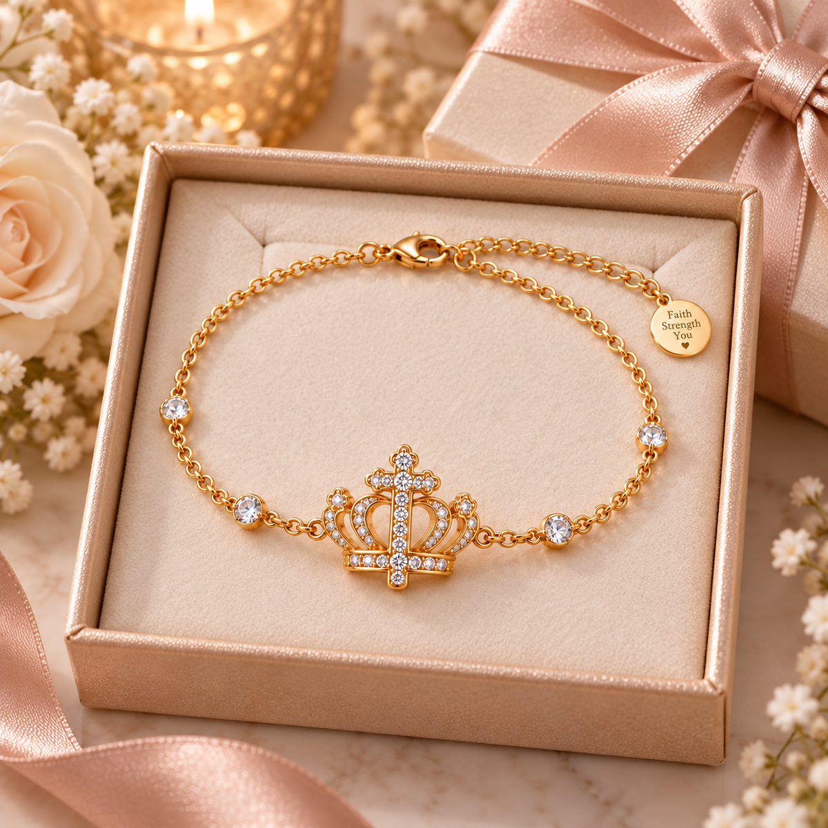 ⏰LAST DAY 49% OFF 👑✝️Crown of Faith Cross Bracelet