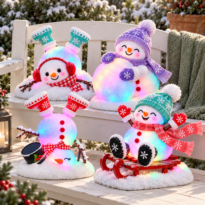 🔥☃️ Jolly Snowman Friends – 4 Glowing Holiday Designs