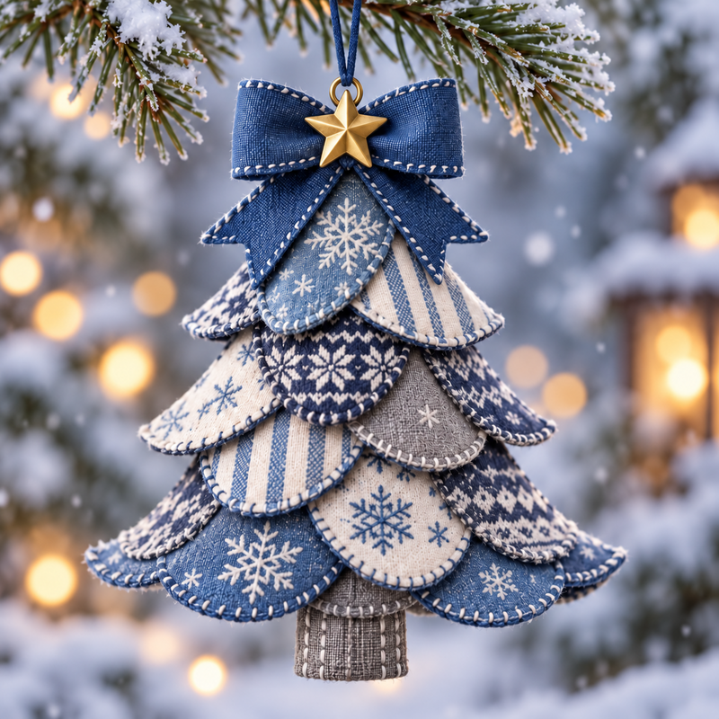 Nordic Snow Patchwork Christmas Tree