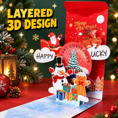 🎁3D Christmas Money Gift Card