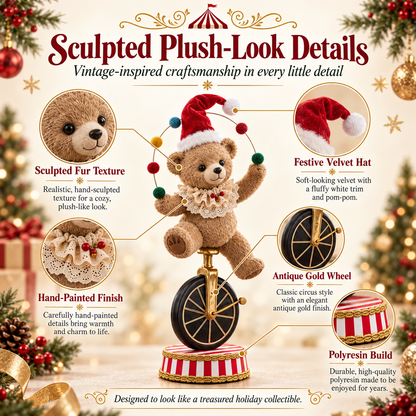 Christmas Unicycle Circus Friends™ Vintage Holiday Animal Figurines