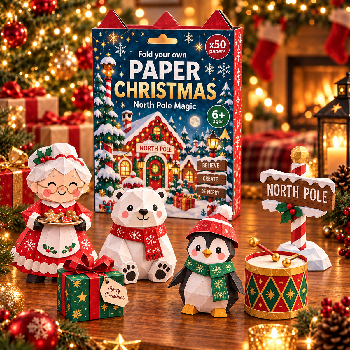 🧘Fold Your Own Magical Christmas World- 🎄3D DIY Paper Christmas(💕Step-by-Step Guide Included)