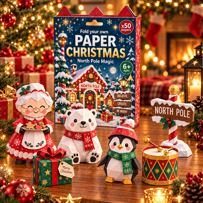 🧘Fold Your Own Magical Christmas World- 🎄3D DIY Paper Christmas(💕Step-by-Step Guide Included)
