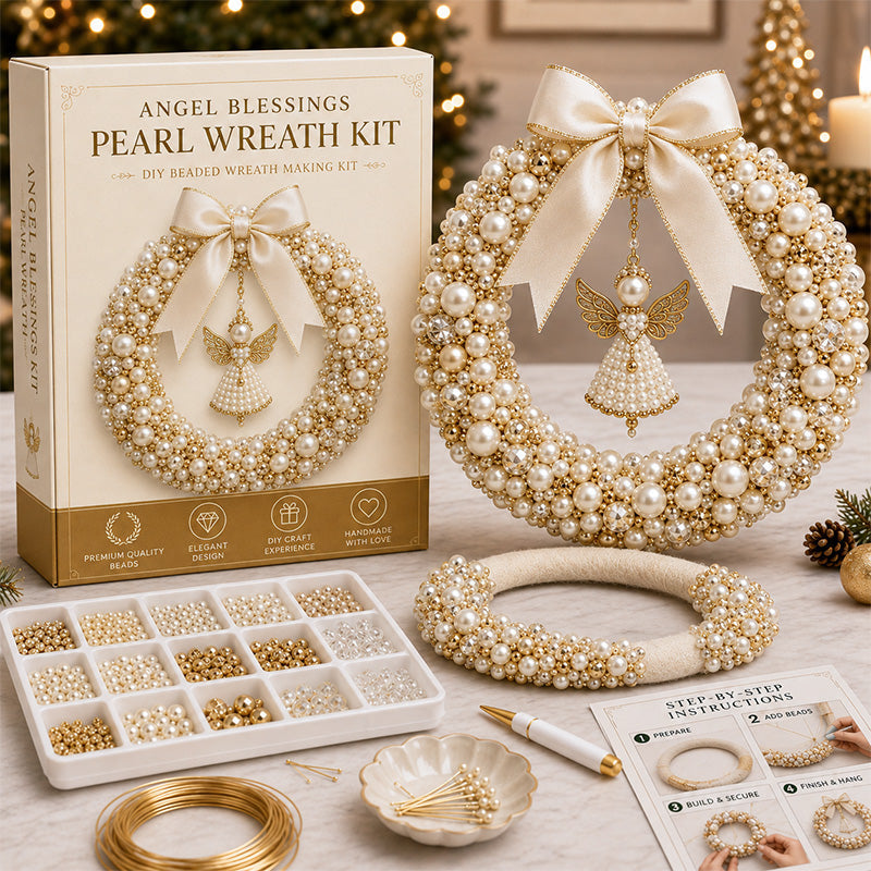💎🎀DIY Beaded Christmas Wreath Kit – Create Your Own Holiday Door Décor