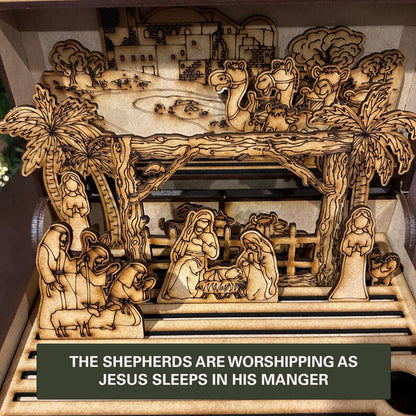 ✝️Handcrafted Nativity Scene Set – A Unique Religious Heirloom