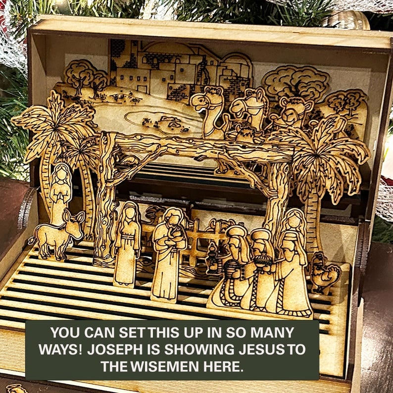 ✝️Handcrafted Nativity Scene Set – A Unique Religious Heirloom