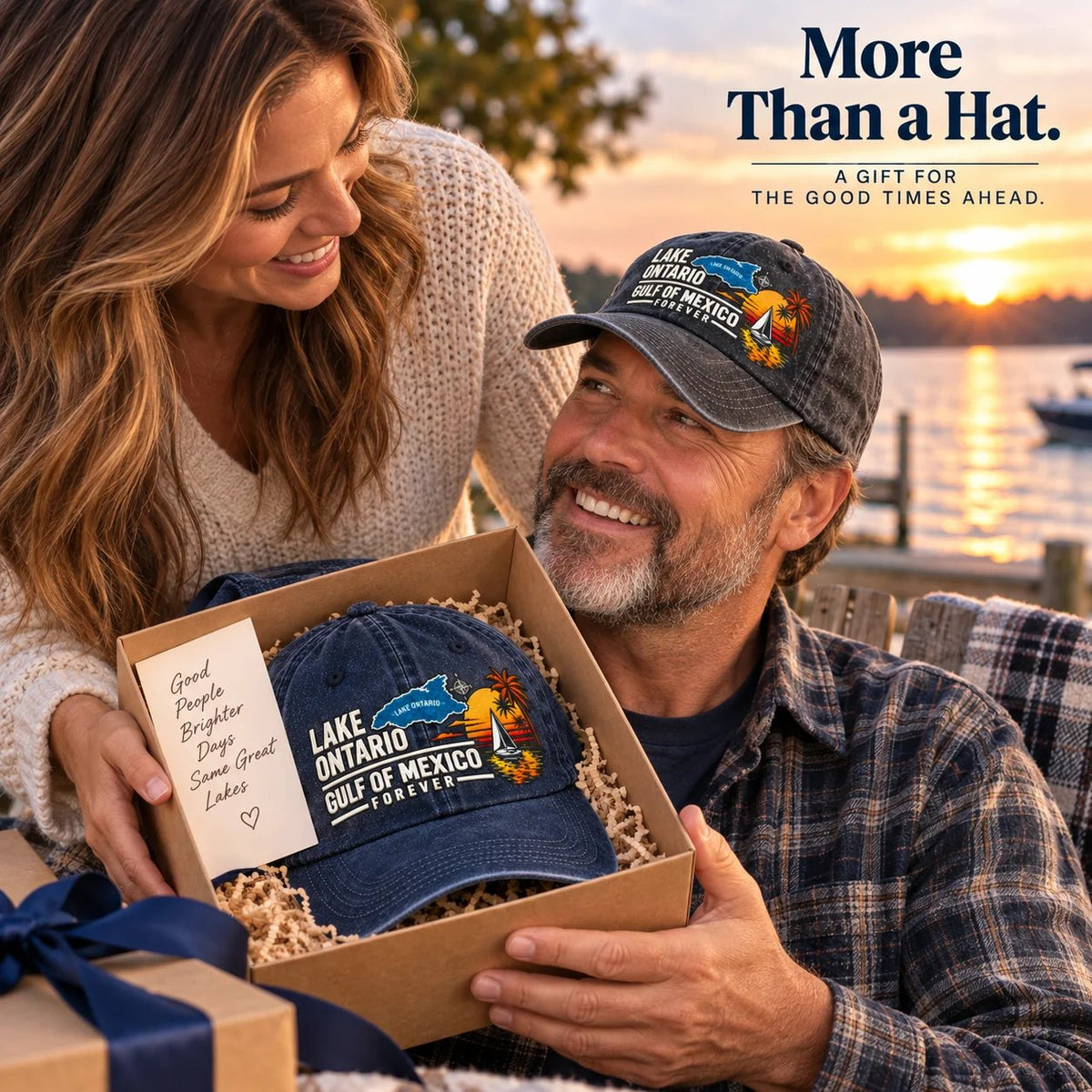 🔥LAST DAY 49% OFF - 🍁🌊Lake Ontario & Gulf Forever Vintage Embroidered Cap (🧢100% Cotton)
