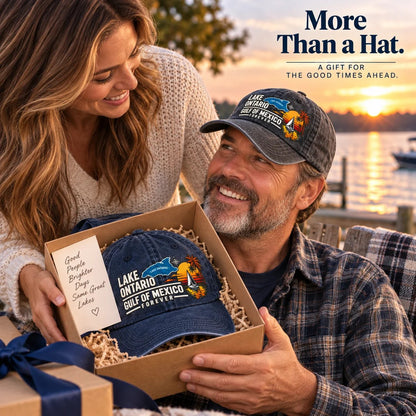 🔥LAST DAY 49% OFF - 🍁🌊Lake Ontario & Gulf Forever Vintage Embroidered Cap (🧢100% Cotton)