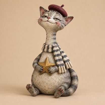 🐱The Christmas Cat Society™ – Whimsical Hand-Painted Holiday Cat Figurine Collection