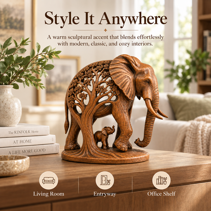 Elephant Family Tree Sculpture