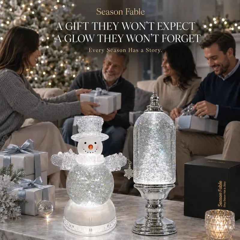 ❄️Winter Wonderglow™ – Lighted Musical Christmas Snow Globe Lantern
