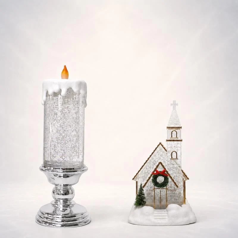 ❄️Winter Wonderglow™ – Lighted Musical Christmas Snow Globe Lantern