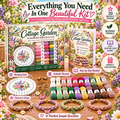 🌸Cottage Bloom Bracelet-Making Kit – ✨Beginner DIY Friendship Bracelet Craft Set