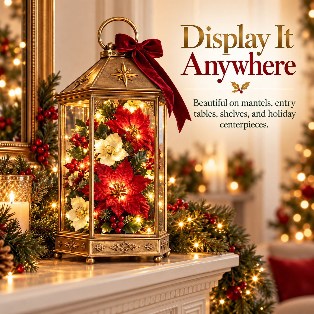 🎄 Christmas Bloom™ Lighted Vintage Lantern
