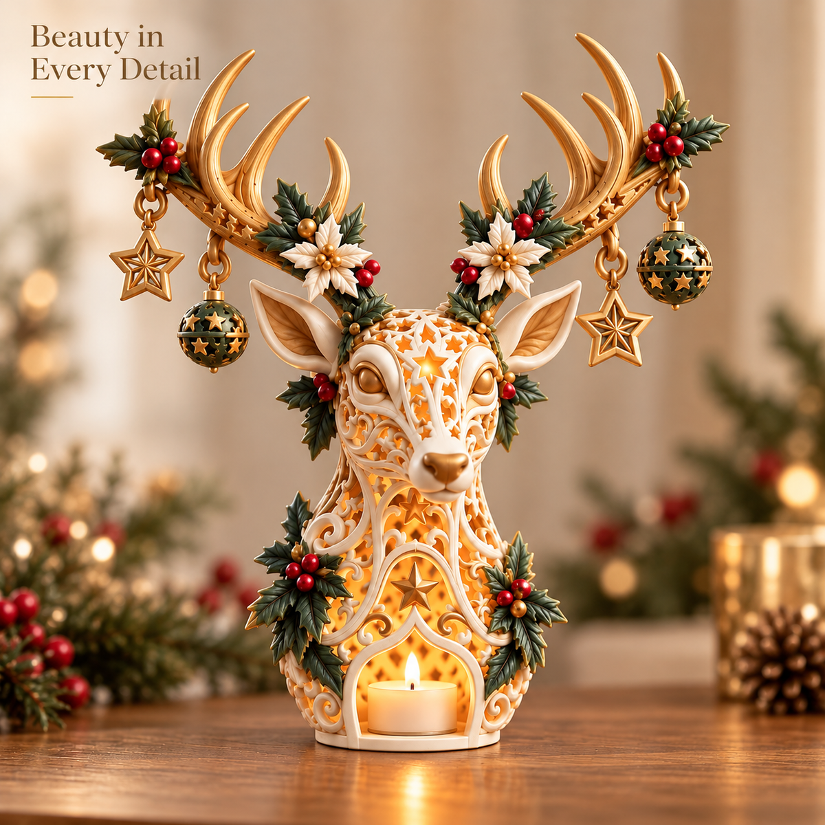 🔥Starlit Reindeer Christmas Candle Holder