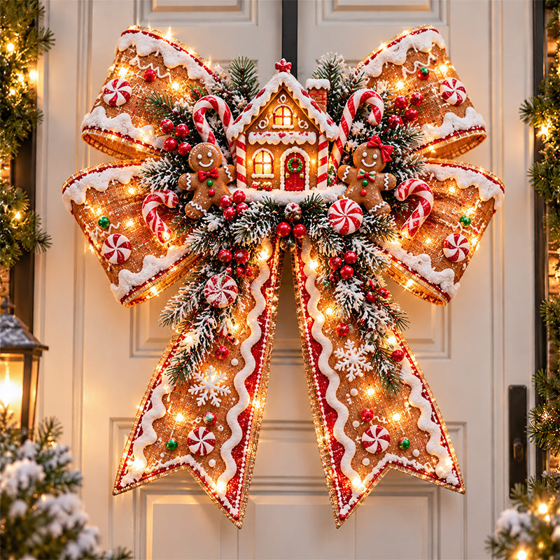 🎀🎄Big & Bright Holiday Bows – A Glowing Christmas Welcome