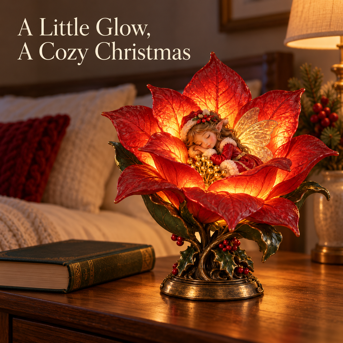 ✨🌺Christmas in Bloom – Lighted Fairy & Flower Cottage Collection