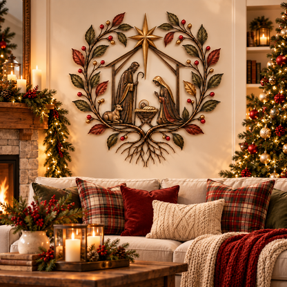 ✝️🌿Bethlehem Blessing Nativity Tree of Life Wall Decor