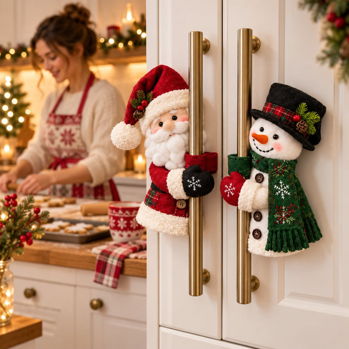 🔥😍Holiday Kitchen Handle Sleeves – Cute 3D Festive Accents