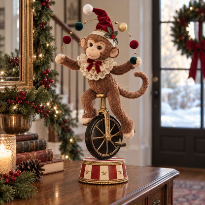 Christmas Unicycle Circus Friends™ Vintage Holiday Animal Figurines