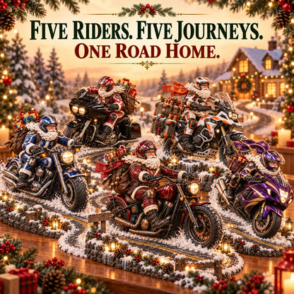 🔥😍Festive Santa Rider – Holiday Motorcycle Keepsake🏍️🎅