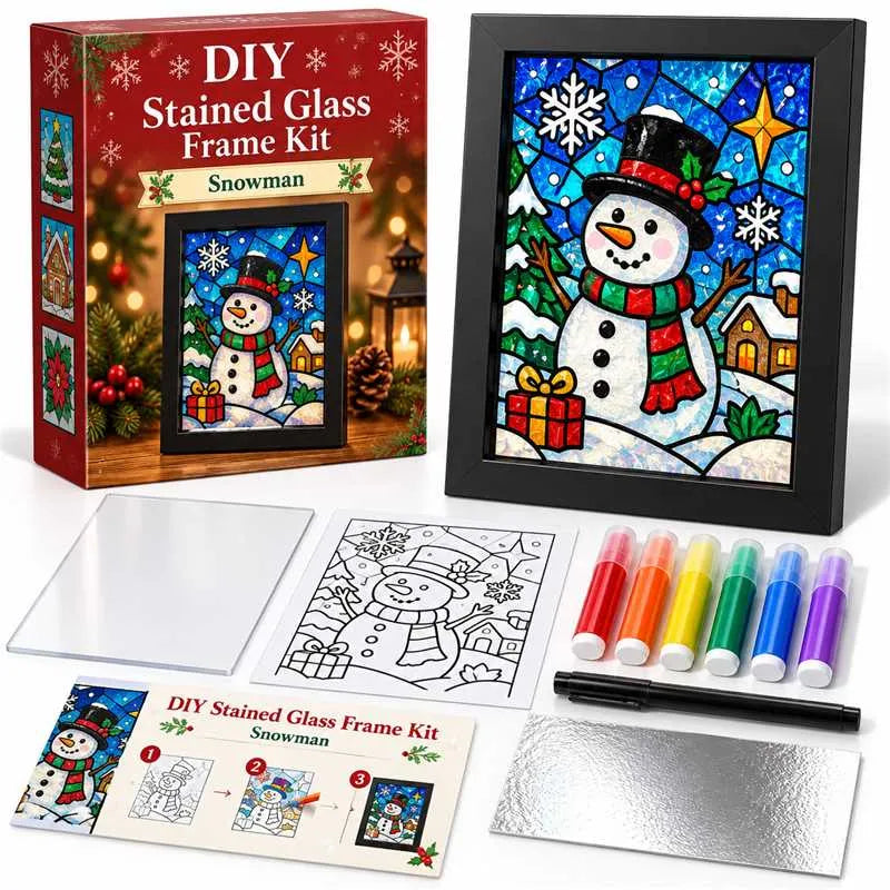 🔥😍Make Your Own Holiday Window Art | Festive DIY Frame Craft Kit