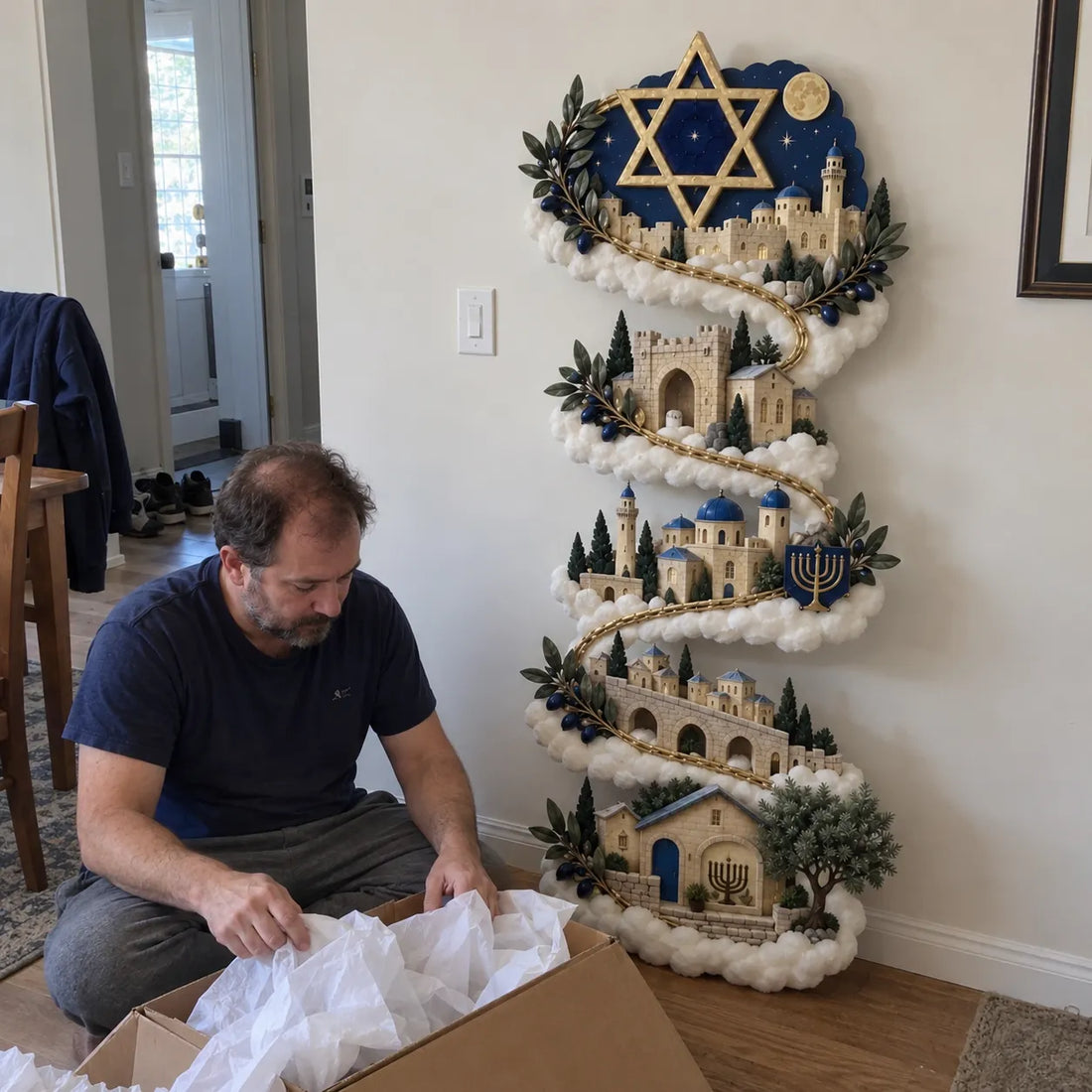 Hanukkah wall decoration customer photo