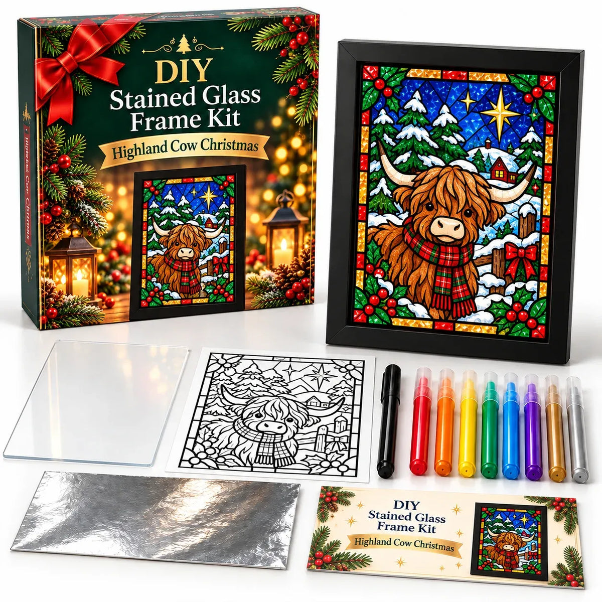 🔥😍Make Your Own Holiday Window Art | Festive DIY Frame Craft Kit