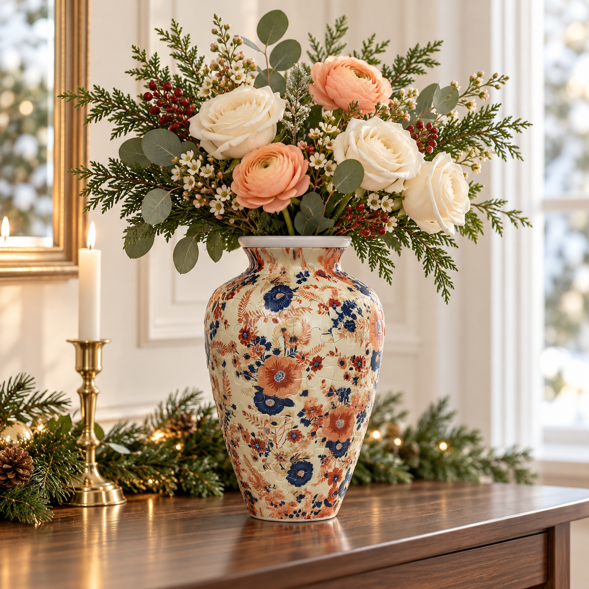 🧩3D Puzzle Vase for Flowers-🎁The Christmas gift that becomes part of their home.