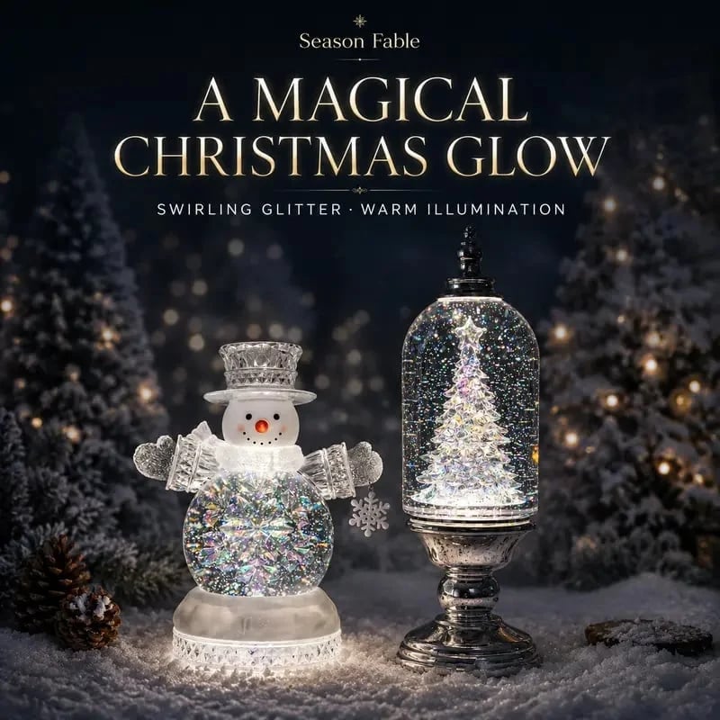 ❄️Winter Wonderglow™ – Lighted Musical Christmas Snow Globe Lantern