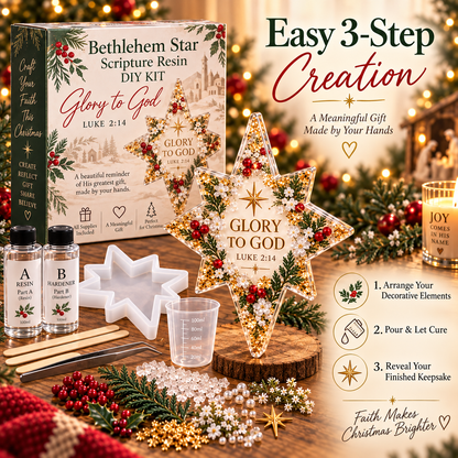 ✝️Bethlehem Star Scripture DIY Kit -💕Tools & Step-by-Step Guide Included