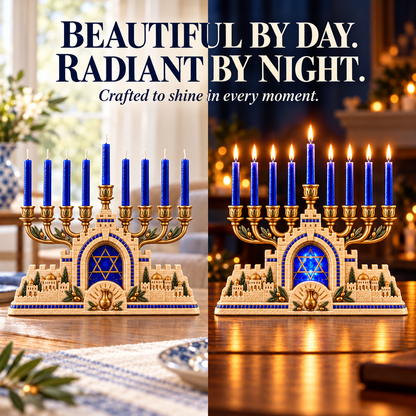 🕎Jerusalem Light Hanukkah Menorah