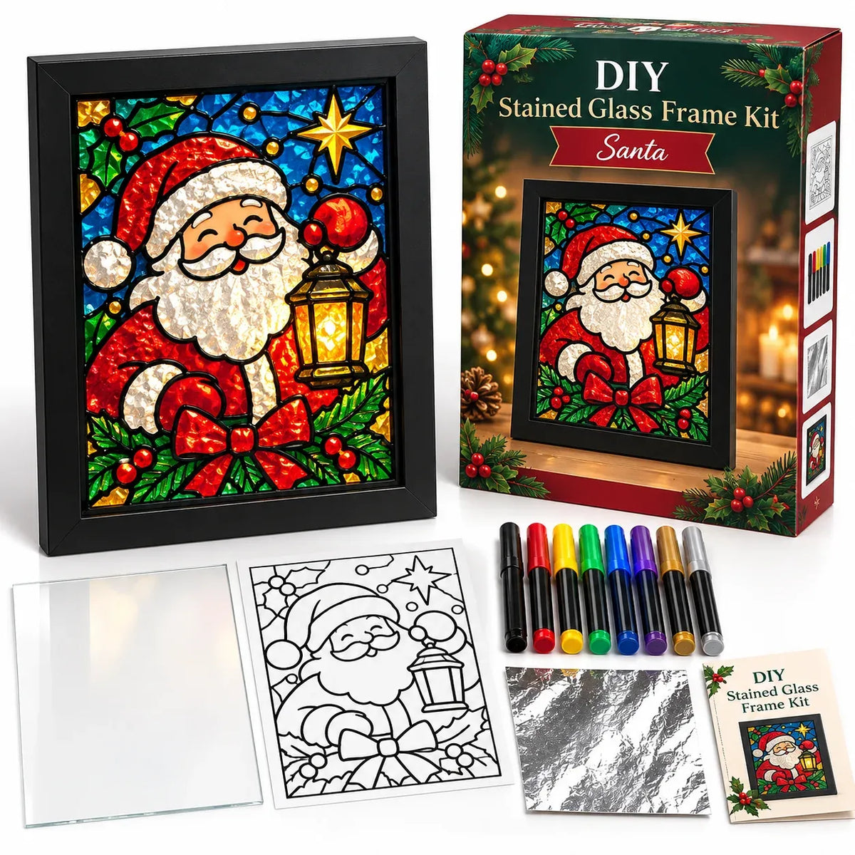 🔥😍Make Your Own Holiday Window Art | Festive DIY Frame Craft Kit