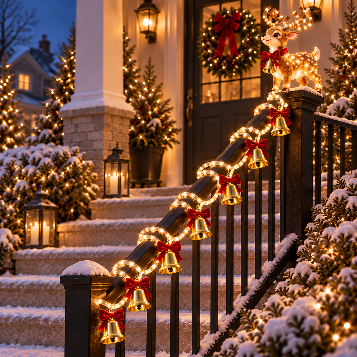 🎄✨Christmas Cascade Railing Lights