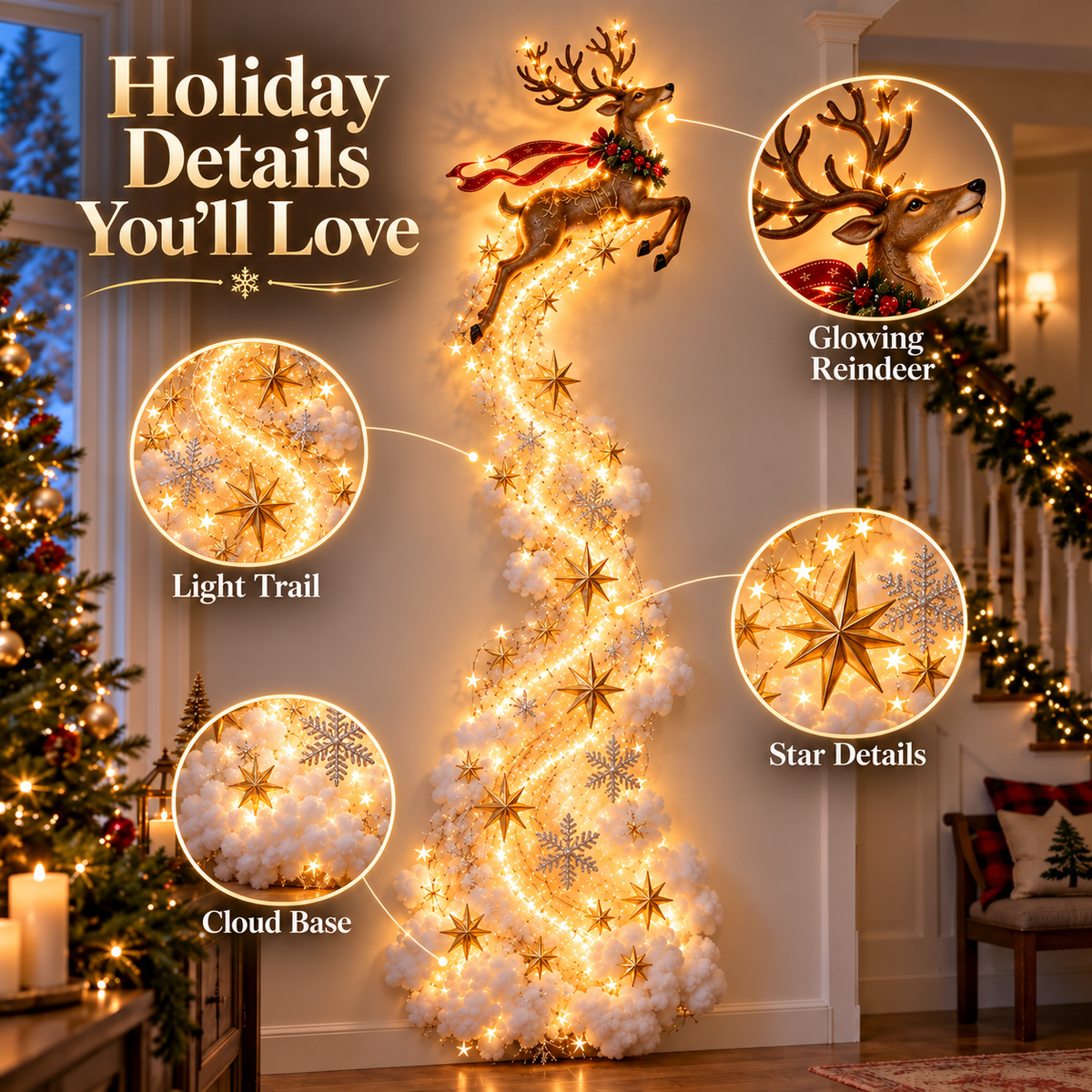 🎅Christmas Magic Trail Wall Light - 🎄A Little Christmas Magic, Right on Your Wall