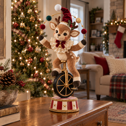 Christmas Unicycle Circus Friends™ Vintage Holiday Animal Figurines