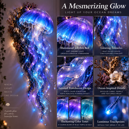 🔥LAST DAY 49% OFF🌊✨2027Nestmiro® Enchanted Ocean Legends™ Lighted Wall Décor Collection 🐋🧜‍♀️