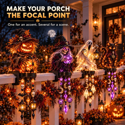 🎃 Halloween Character Glow Cascade Railing Lights-✅Easy to assemble ✅Sturdiness ✅Craftsmanship