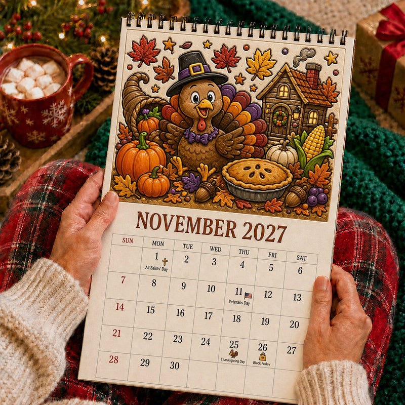 November 2027 coloring calendar